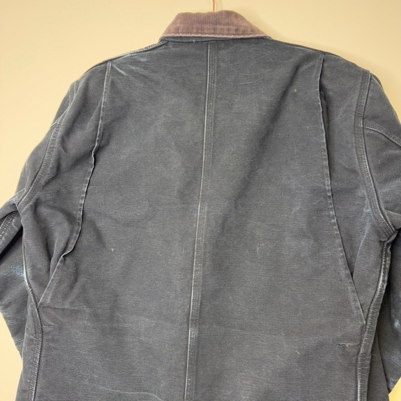Vintage 90s Carhartt Distressed Blanket Lined Chore Barn Jacket 44 R - Picture 12 of 16
